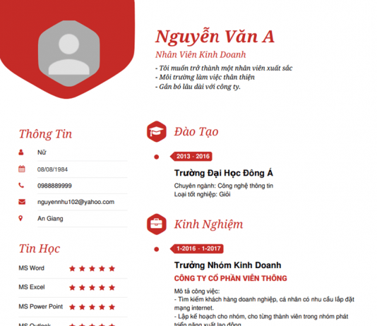 Mẫu CV xin việc sao cho thật ấn tượng với nhà tuyển dụng