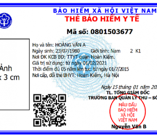 Thẻ bảo hiểm y tế mẫu mới áp dụng từ ngày 11/2/2022
