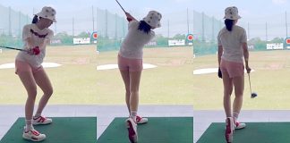 Hot girl Trâm Anh mặc quần “thảm họa phòng gym” đi chơi golf gây tranh cãi Hot girl Trâm Anh mặc quần thảm họa